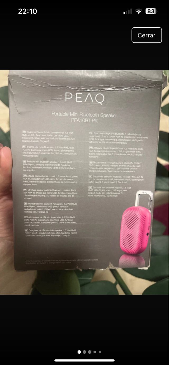 Altavoz portátil inalámbrico