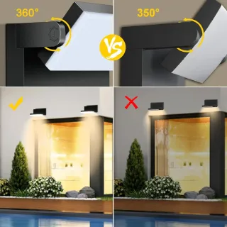 2 Pezzi Applique da Parete LED Esterno Interno