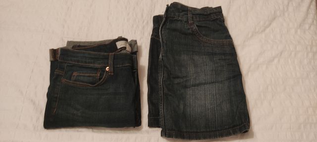 Lote 2 faldas y 1 pantalón vaquero T36