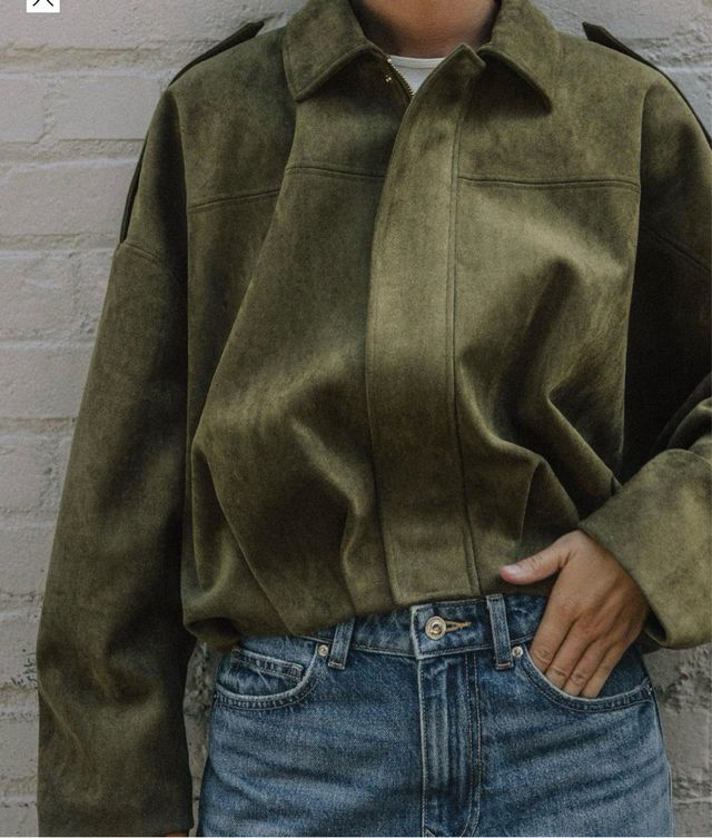 Chaqueta Zara Verde Viral