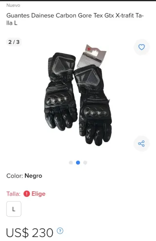 Guantes Dainese Gore-Tex Carbon Talla M