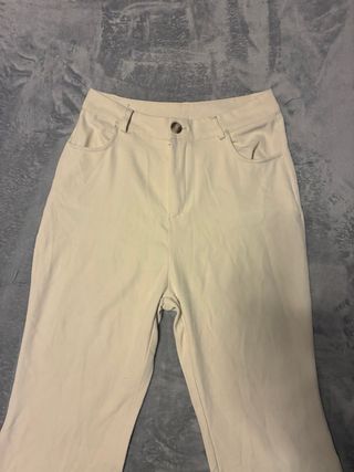 Pantalones Campana Beige