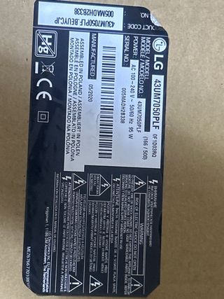 Placa base y fuente más accesorios LG 43UM7050PLF