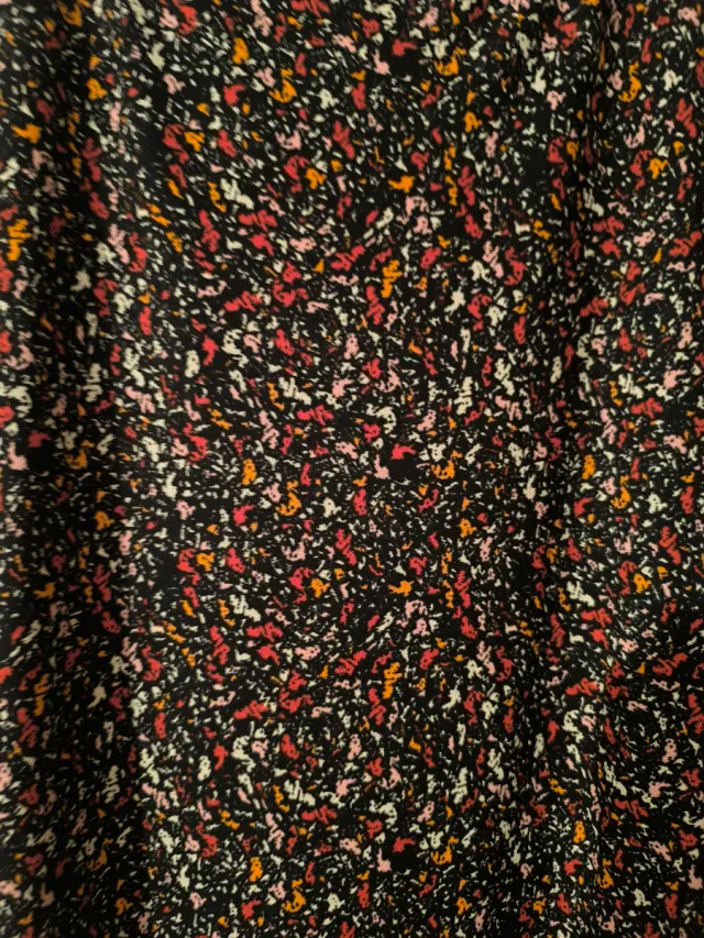 Vestido estampado negro talla L