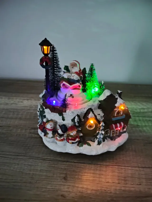 Adorno Navideño con Luz y Música