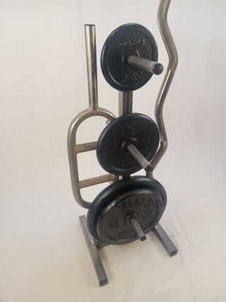 Soporte para discos de pesas 28 y 30 mm decathlon