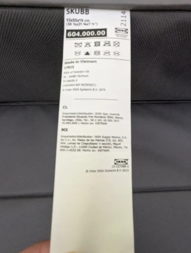 2 Bolsas Caja Almacenaje IKEA Gris canapé mueble