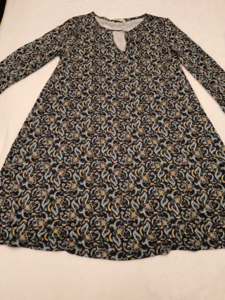 Vestido estampado manga larga