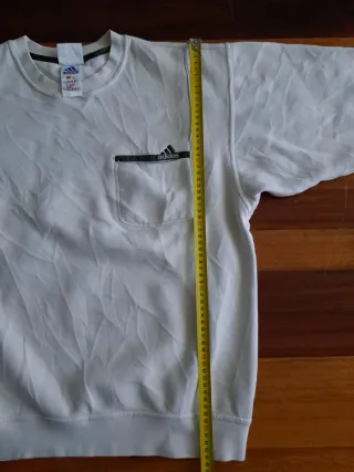 Sudadera Vintage Adidas Blanca