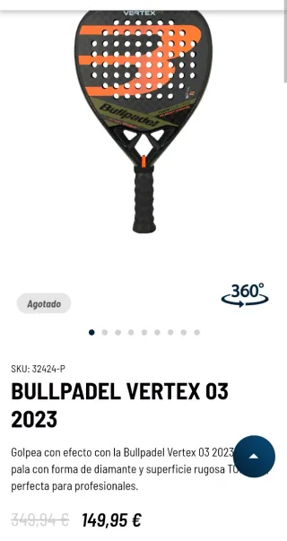 Pala pádel Bullpadel Vertex 03