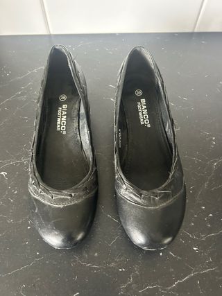Bailarinas negras tacón bajo talla 36