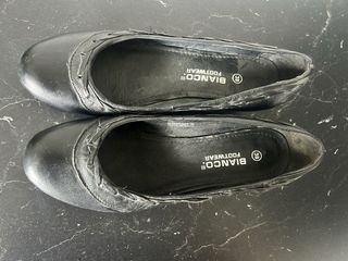 Bailarinas negras tacón bajo talla 36