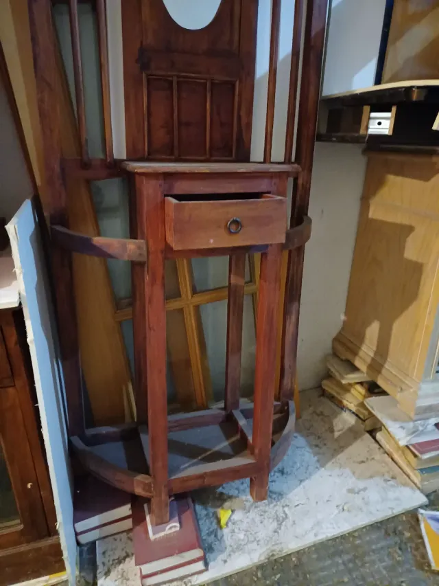 Mueble de entrada vintage madera