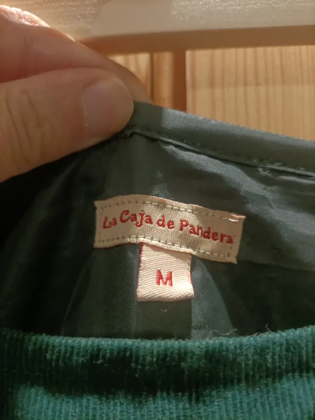 Falda larga boho verde y roja