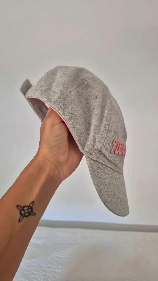 Gorra New York Niña Gris y Rosa