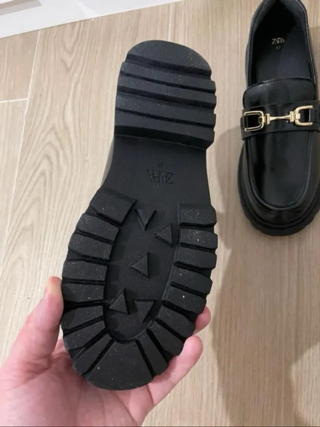 Mocasines Zara Talla 37 Negros