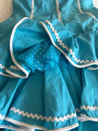 Falda flamenca azul