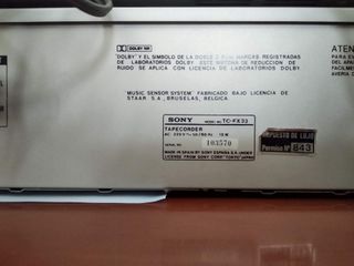 Equipo de música Sony vintage