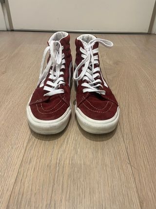 Vans de bota granates 