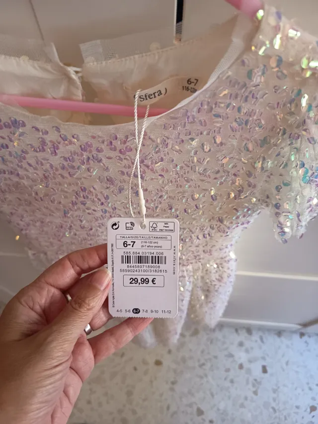 Vestido lentejuelas niña