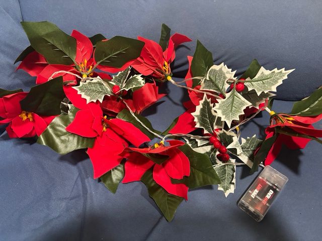 Guirnalda Luces Flor de Navidad