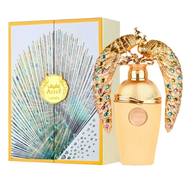 Perfume Lattafa Afeef F Dorado Pavo