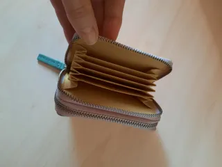 Cartera piel amarilla y turquesa Abbacino