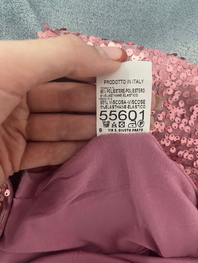 Crop top lentejuelas rosa