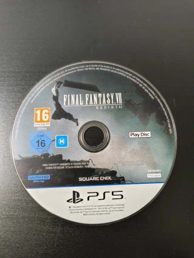 Disco Final Fantasy VII Rebirth PS5