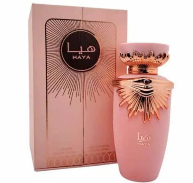 Perfume Haya Rosa y Dorado