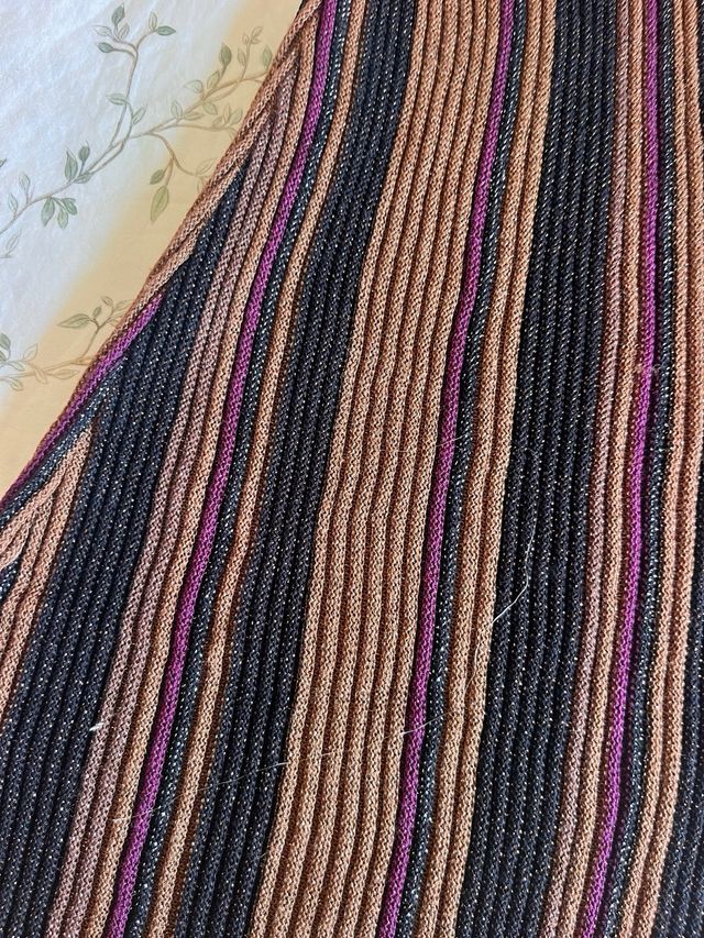 Falda Jean Louis François rayas marrones y moradas