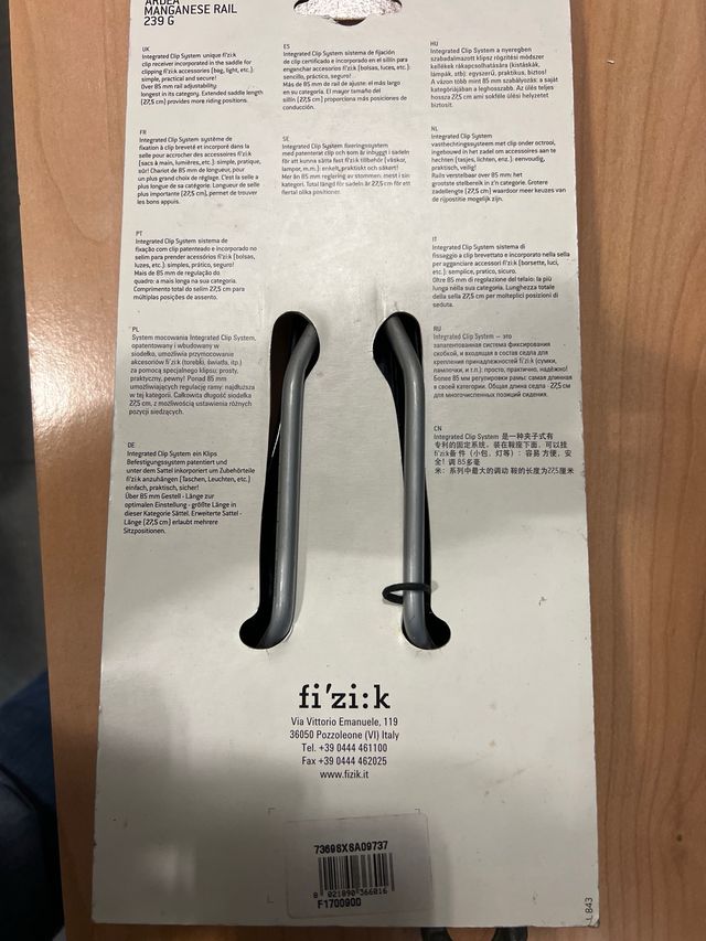 Sillín Fizik Ardea Manganese Rail Negro