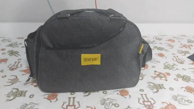 Bolso Maternidad Extra Grande Gris