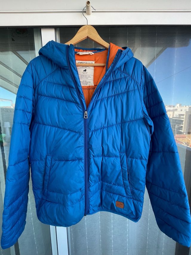 Anorak Originals azul y naranja hombre