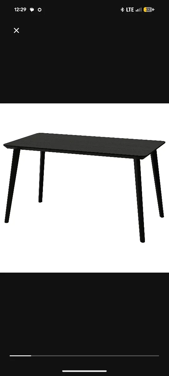 Mesa Lisabo negra Ikea