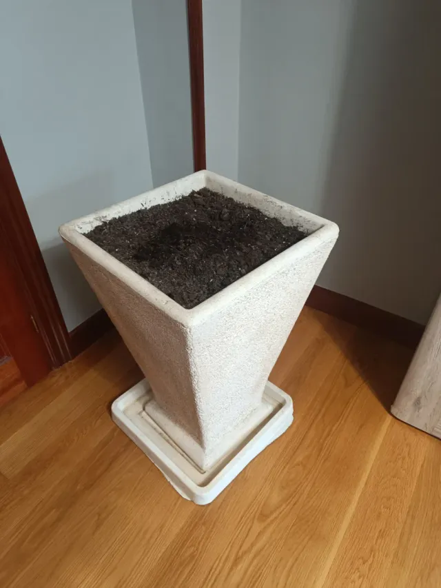 Macetero de piedra con base