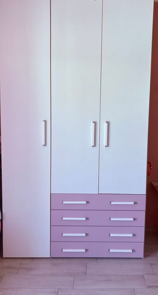 Cameretta bambina: armadio e cassettiera