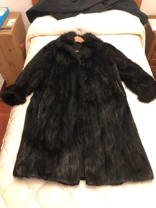 Abrigo de piel Peletería Maribel negro