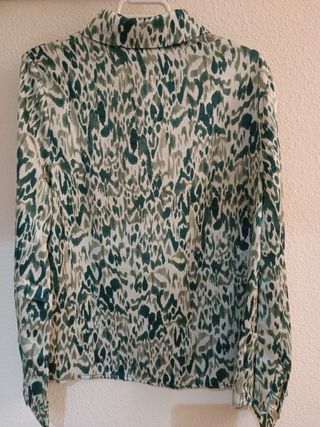 Camisa SHEIN estampado verde M