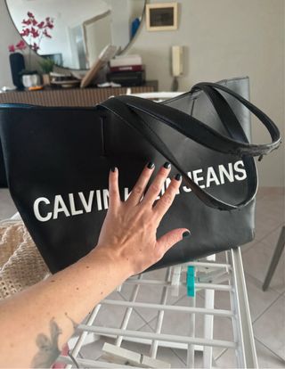 Borsa Grande Calvin Klein Jeans Nera