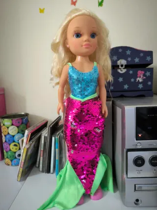 Nancy Sirena Lentejuelas Rosa y Azul