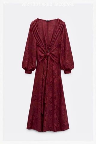 Vestido midi granate Zara