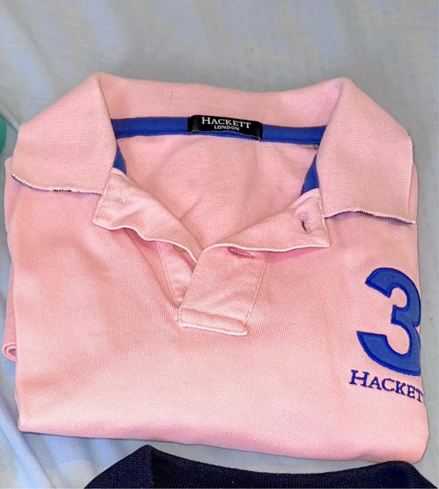 Polo Hackett rosa con número 3