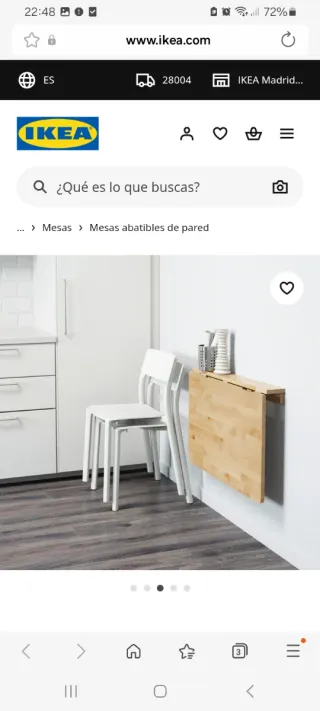 Mesas abatibles de pared IKEA
