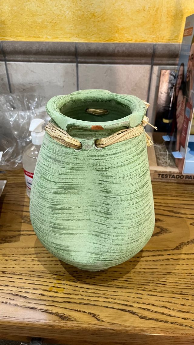 Jarrón decorativo verde