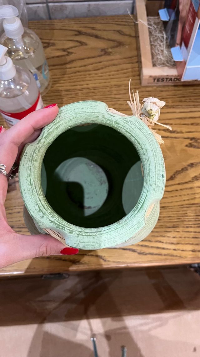 Jarrón decorativo verde