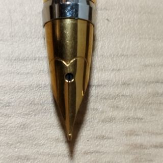 Pluma estilográfica dorada y negra