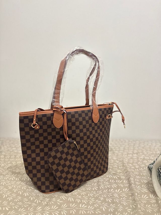 Bolso de mano mujer marrón