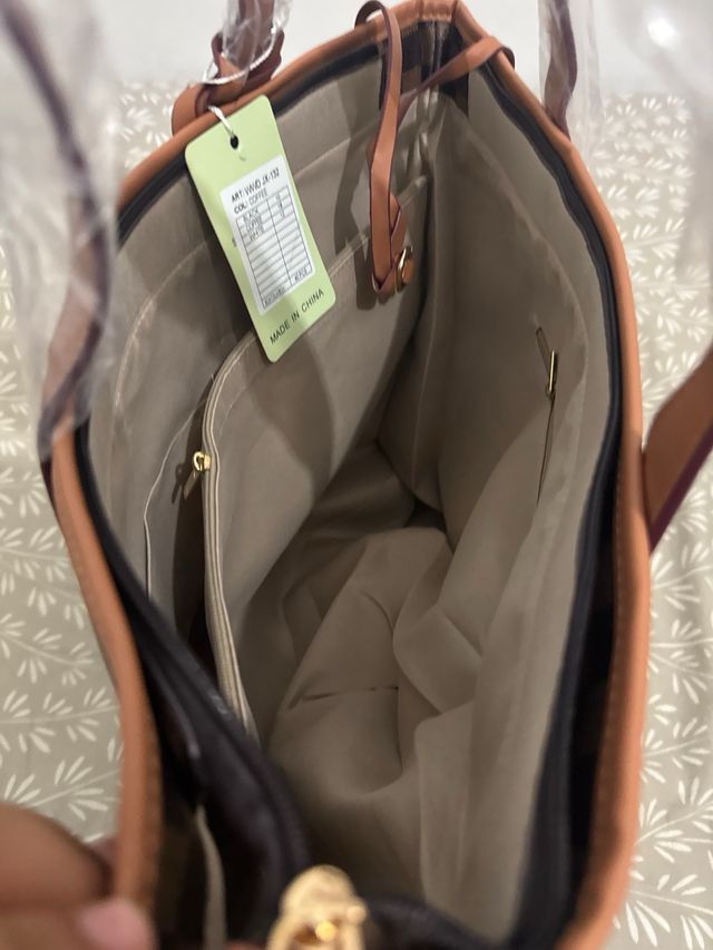 Bolso de mano mujer marrón