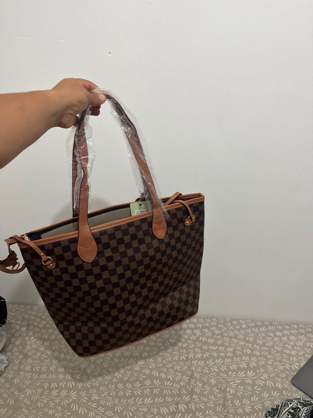 Bolso de mano mujer marrón